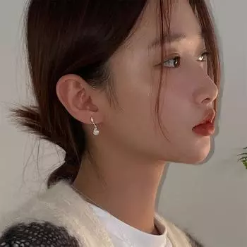 Temperament Girls Pearl Earrings Niche Temperament High-end Earrings 925 Sterling Silver Ear Jewelry New Fashion 925 Silver