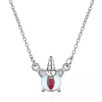 Темперамент и модное милое красочное ожерелье с единорогом, женское короткое ожерелье с ключицей и цепочкой, чтобы отправить девушке подарок Copper