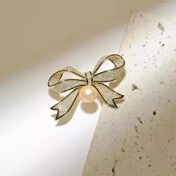 Темперамент Элегантный Бант Брошь Высокого Класса Женская Роскошная Атмосфера Жемчужный Корсаж Нишевый Дизайн Смысл Булавка С Ювелирные Изделия