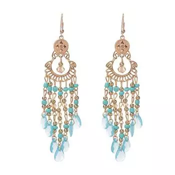 Темперамент Этнические серьги Ретро Рисовые Бусины Серьги-гвоздики Богемные серьги Крючок Женщины style 4