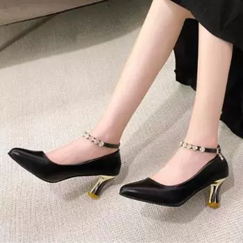 Темперамент Лето Новинка 2024 Туфли на шпильках с неглубоким носком Baotou Европейские повседневные удобные белые сексуальные остроносые женские туфли-лодочки 34 бежевый