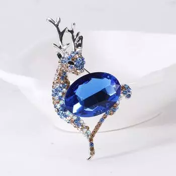 Темперамент Мода и Изысканный Кристалл Олень Ход Мода Животное Грудь Цветы Женский Костюм И Изящные Аксессуары