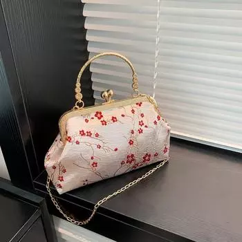 Темперамент Нежная модная сумка Весна Универсальная цепочка через плечо в иностранном стиле Маленькая квадратная сумка красный