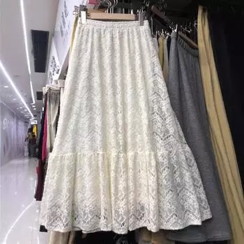 Темперамент нежный ветер абрикосовый рыбий хвост кружевная юбка детская осень и зима бархат слово элегантный средняя и длинная юбка one size fits all абрикосовый