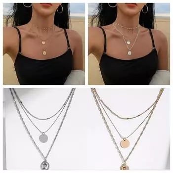 Темперамент Очарование Элегантная женская личность Мода Мода Ожерелье Ювелирные изделия Свитер-цепочка золотой