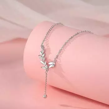 Темперамент, ожерелье с кисточками в виде листьев, чувство женского меньшинства в дизайне, продвинутое чувство, простая цепочка для воротника