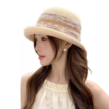 Темперамент Продвинутый Чувство Женская Панама Французская Элегантность Солнцезащитная Шляпа Ведро Уличная
