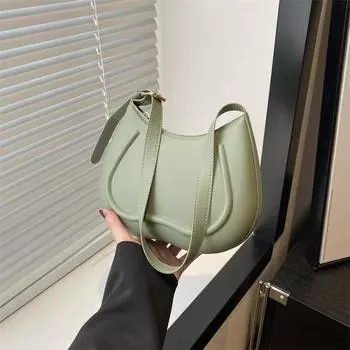 Темперамент простая маленькая сумка женская 2024 новая модная сумка через плечо модная поясная женская сумка интернет знаменитости модная сумка-мессенджер чёрный