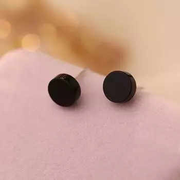 Темперамент Простые глянцевые круглые серьги Женские нишевые дизайнерские серьги высокого класса