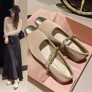 Temperament Single Shoes Женские туфли Мэри Джейн с квадратным носком и небольшим каблуком, белые туфли 35