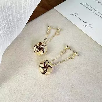 Temperament Small Swing Серьги Женские Премиум Универсальные Легкие Роскошные Нишевые Дизайн Подвеска Металлические Серьги для Пригородных Перевозок