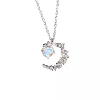 Temperament Star Moon Small Cullen ожерелье корейское лунное каменное ожерелье женское Ins Light Luxury Niche Design Sense Collarbone Chain