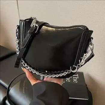 Темперамент Универсальная Простая Сумка-цепочка для переноски в руке Женская Индивидуальная Ниша Сумка-ведро через плечо Tide красный