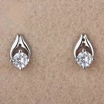 Темперамент Универсальность 1 пара блестящих циркониевых сережек-гвоздиков для женщин Винтажные свадебные украшения Стильный и элегантный модный подарок для девушки