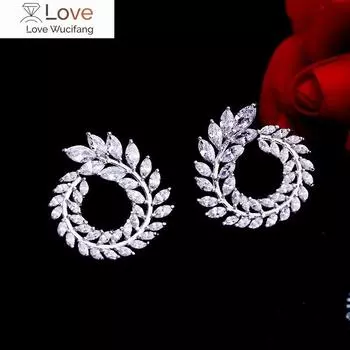 Temperament wild pearl Earrings Female Crystal from Austrian Simple Temperament Wild Anti-allergic