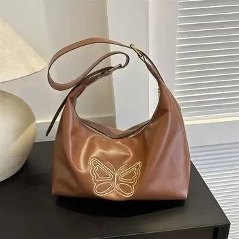 Темпераментная дорожная модная простая текстурная сумка через плечо для женщин на весну в корейском стиле модная женская сумка через плечо в тренде