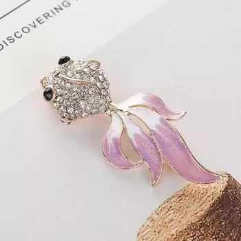 Темпераментная капающая золотая рыбка брошь женский милый универсальный корсаж с животными нишевый дизайн Sense Pin аксессуары для костюма