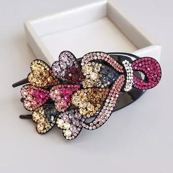 Темпераментная леди стразы аксессуары для волос заколка-уточка женская заколка для волос в корейском стиле A