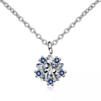 Темпераментная мода кулон в виде капли воды женское ожерелье с цветущей вишней свежее женское сердце короткая секция ключичная цепочка кулон подарок для подруг copper