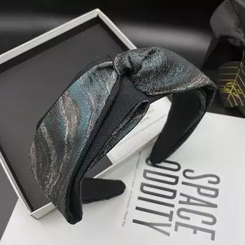 Темпераментная серая заколка-гребень с бантом сбоку, широкополая, женская модная новая повязка для волос, аксессуары для волос, головной убор