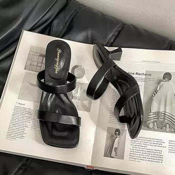 Темпераментная универсальная модель люкс, шлепанцы на плоской подошве, женская новая летняя юбка, сандалии 35