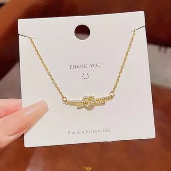 Темпераментное ожерелье из титановой стали для девочек, чувственное, супер-вспышка, подвесной светильник, роскошь, нишевое ожерелье, модная цепочка на ключицу Джокера.