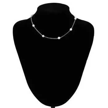 Темпераментное ожерелье с кисточкой из искусственного жемчуга в стиле ретро, цепочка на ключицу из бисера, ниша, простая