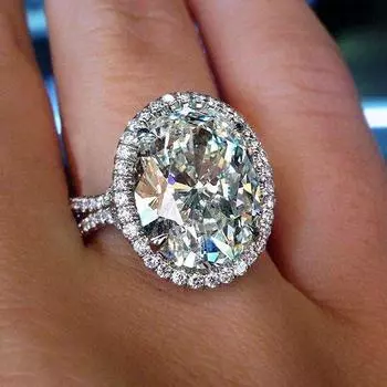 Темпераментные элегантные овальные обручальные кольца с кристаллами кубического циркония, кольца для женщин, серебряного цвета, роскошные модные женские украшения 8