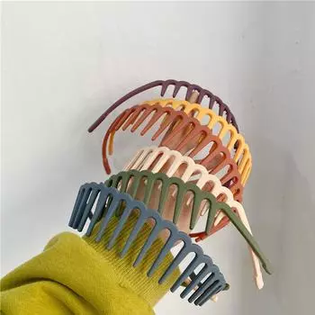 Темпераментные черные аксессуары для волос, повязка для волос, простой базовый цвет, нескользящий головной убор, повязка на голову, обруч для волос