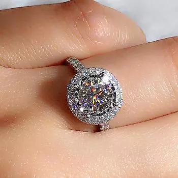 Темпераментные милые обручальные кольца для женщин, инкрустация кристаллом AAA с кубическим цирконом, кольцо с предложением, подарок на годовщину, модные ювелирные изделия 6