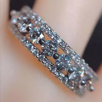 Темпераментные милые тонкие кольца для женщин с круглым цирконием, модные стильные женские кольца, повседневные носимые украшения для вечеринок 7