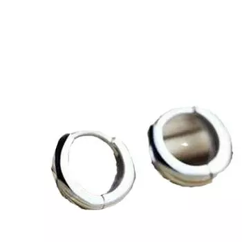 Темпераментные посеребренные серьги-гвоздики серебряные аксессуары женские серьги милые глянцевые серьги-клипсы кольца для ушей