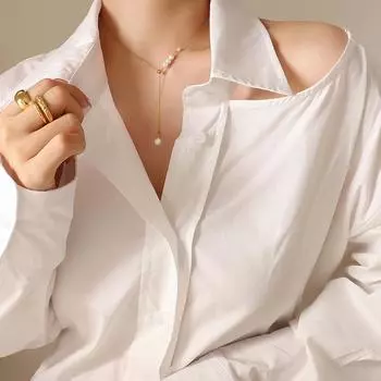 Темпераментные универсальные маленькие пикантные женские аксессуары, французский стиль, высококачественный дизайн, имитация жемчуга, ожерелье, ниша, персонализированные ювелирные изделия