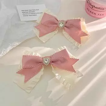 Темпераментный бант заколка для волос для женщин и девочек Advanced Sense Heart Light Роскошный боковой зажим для волос аксессуары