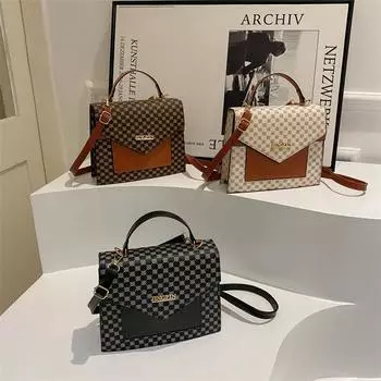 Температура и модная зимняя новая простая повседневная сумка на одно плечо с поперечным скольжением для работы и поездок на работу маленькая квадратная сумка в тренде