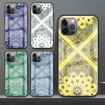 Tempered Glass Case Apple iPhone 13 12 Mini 11 Pro Max XR XS SE 2020 7 8 Plus 6 6S X Phone Cover Back Shell Fashion Totems Funda iPhone 6S Plus