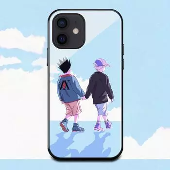 Чехол из закаленного стекла Hunter X Hunter Killua Zoldyck Manga Чехол для iPhone 6 6s 7 8 14 Plus 11 12 13 14 Pro Max mini X XS XR Max iPhone 6 6s