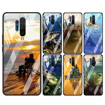 Закаленное стекло новый корпус роскошный чехол охота рыбалка искусство рыба для Oneplus 7 7T 8 Z 8 8T 9 9R Nord PRO 5G чехол для телефона Oneplus 7