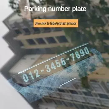 Temporary Car Parking Number Plate Car Mounted Creative Night Light Moving Car Phone Number Plate Interior Supplies Garage