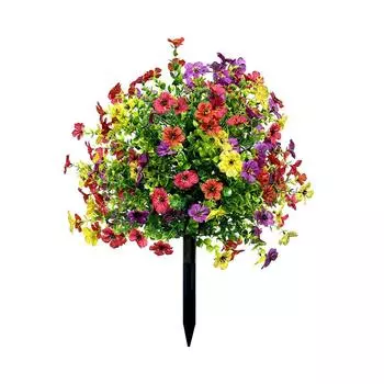 Temu Simulated Ground Planting Hotel Garden Decoration Violet Fake Bouquet Simulated Ground Planting Tree Potted Plant