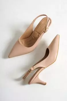 Ten Matte Туфли На Шпильках С Открытой Спиной На Коротких Каблуках - Sas