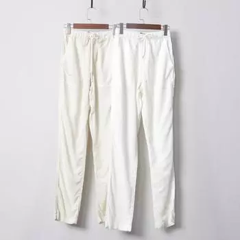 Tencel Elastic Waist Tie Women s Summer Drape Skinny Pants Shallow khakis XS
