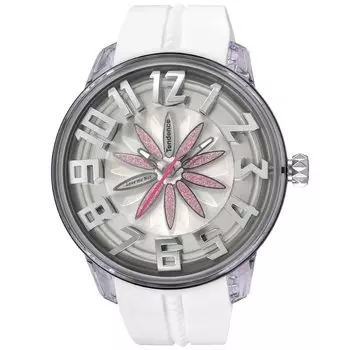 [Tendence] Часы King Dome Silver Dial Polyamide Mineral Glass Quartz 50MM Watch TY023004P Womens White [Товар]