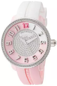 Tendence Watch CRAZY Medium Pink Dial Stainless Steel Mineral Glass Quartz Limited Model 42MM TY930111S White Women s розовый