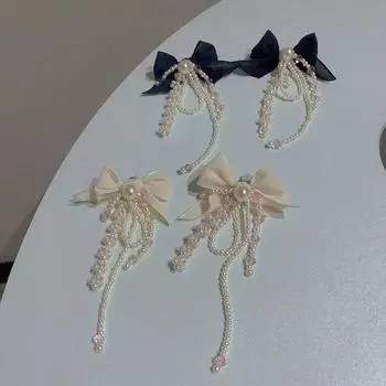 Тенденционные модные серьги-гвоздики женские летние кружевные серьги с кисточками и жемчугом модные простые женские ювелирные изделия изысканные чёрный