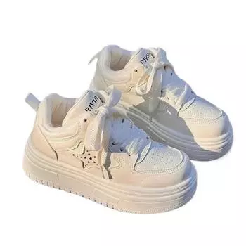 Тенденция новой весны и осени женская повседневная обувь SyfIyno Высококачественные черные хаки белые толстые женские туфли кроссовки 35 чёрный