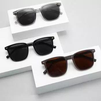 Тенденция новых поляризованных солнцезащитных очков в большой оправе. Модные простые солнцезащитные очки-корректоры. Усовершенствованные уличные солнцезащитные очки. UV400