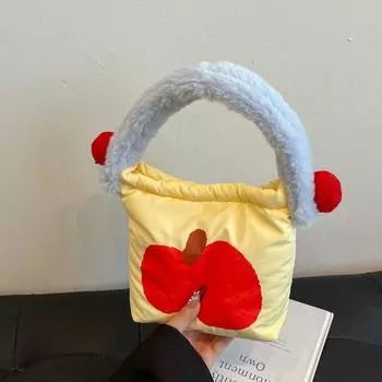 Тенденция осень/зима 2025 года: Симпатичная и простая сумка через плечо в форме яблока 18*7*19