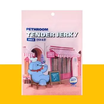 Нежное вяленое мясо Dox (Лосось и курица) 160 г Домашнее лакомство для собак 1P