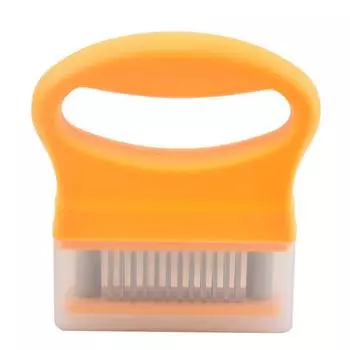 Тендерайзер для мяса с 48 нержавеющими ультра-нержавеющими острыми игольчатыми лезвиями, стальной кухонный инструмент для приготовления пищи жёлтый